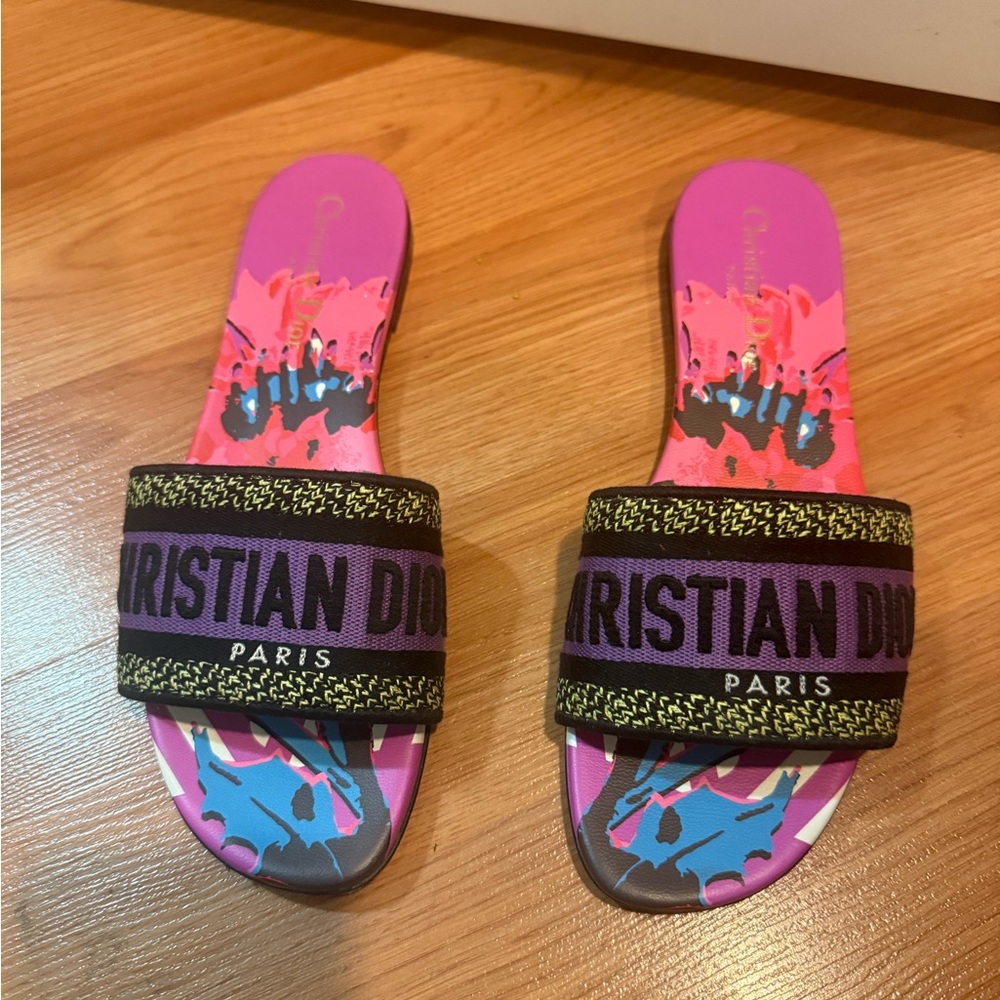 Dior Pink and Purple Sandals